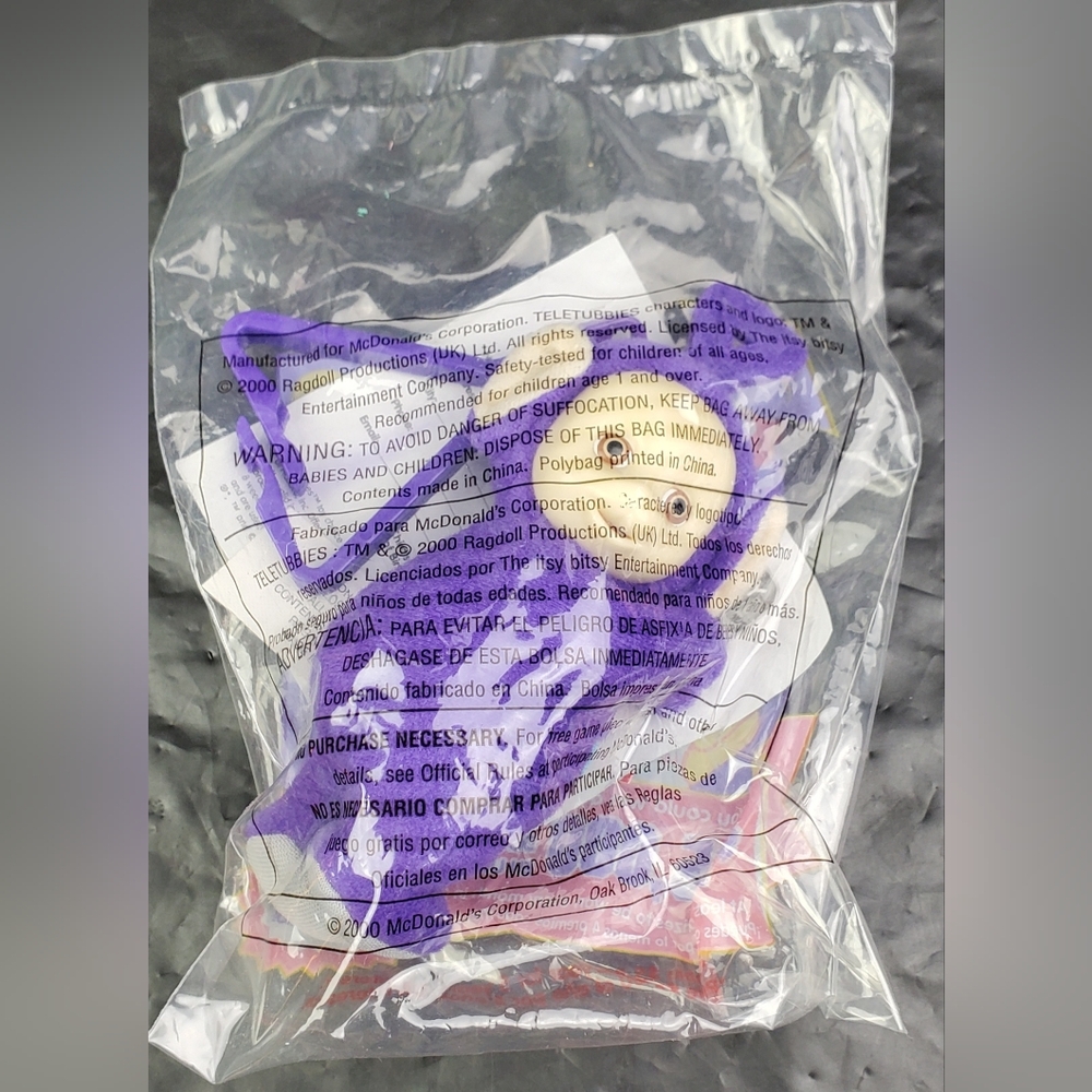 McDonalds Vintage 2000 Teletubbies #2 Tinky Winky Happy Meal Toy Sealed NOS